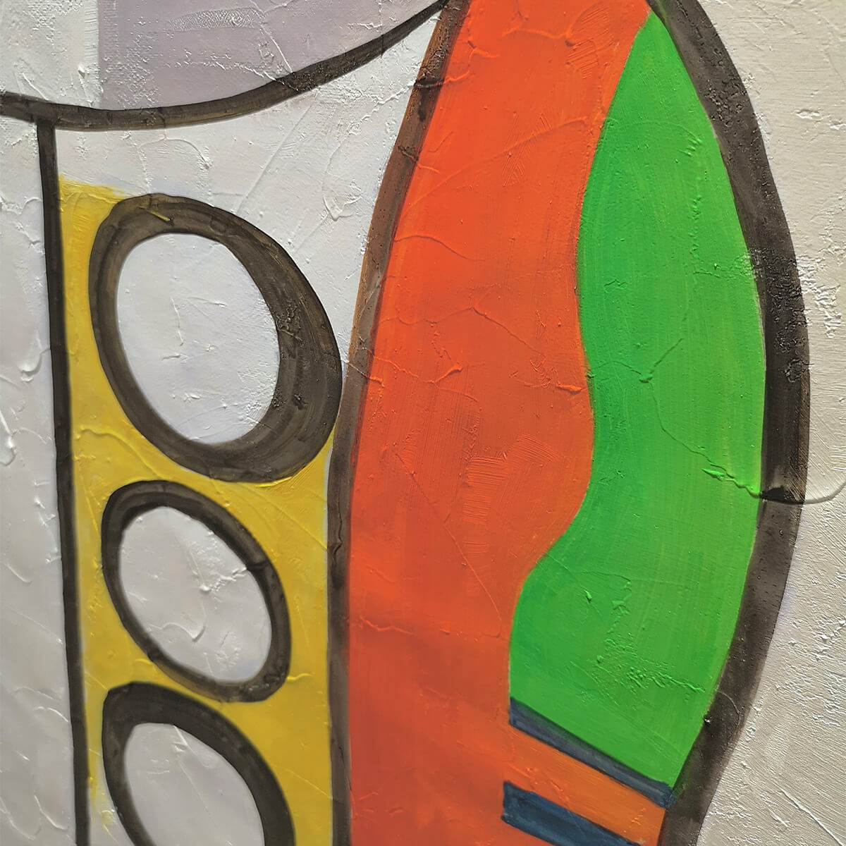 ABSTRACT FIGURE: Colorful Abstract Painting, Square Wall Art - Image 7