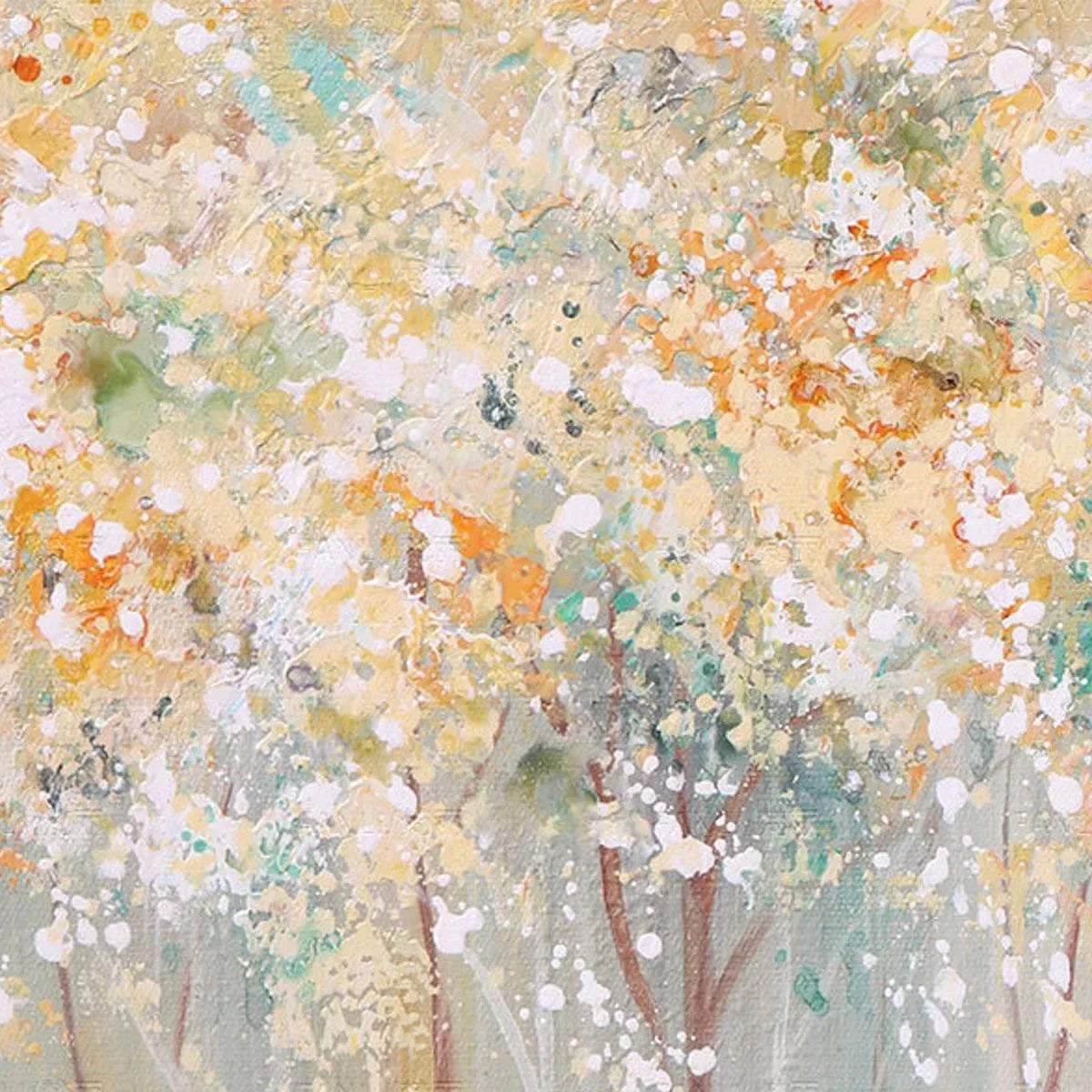 ASPEN GLOW: Panoramic Abstract Forest Landscape Oil Painting - Image 6