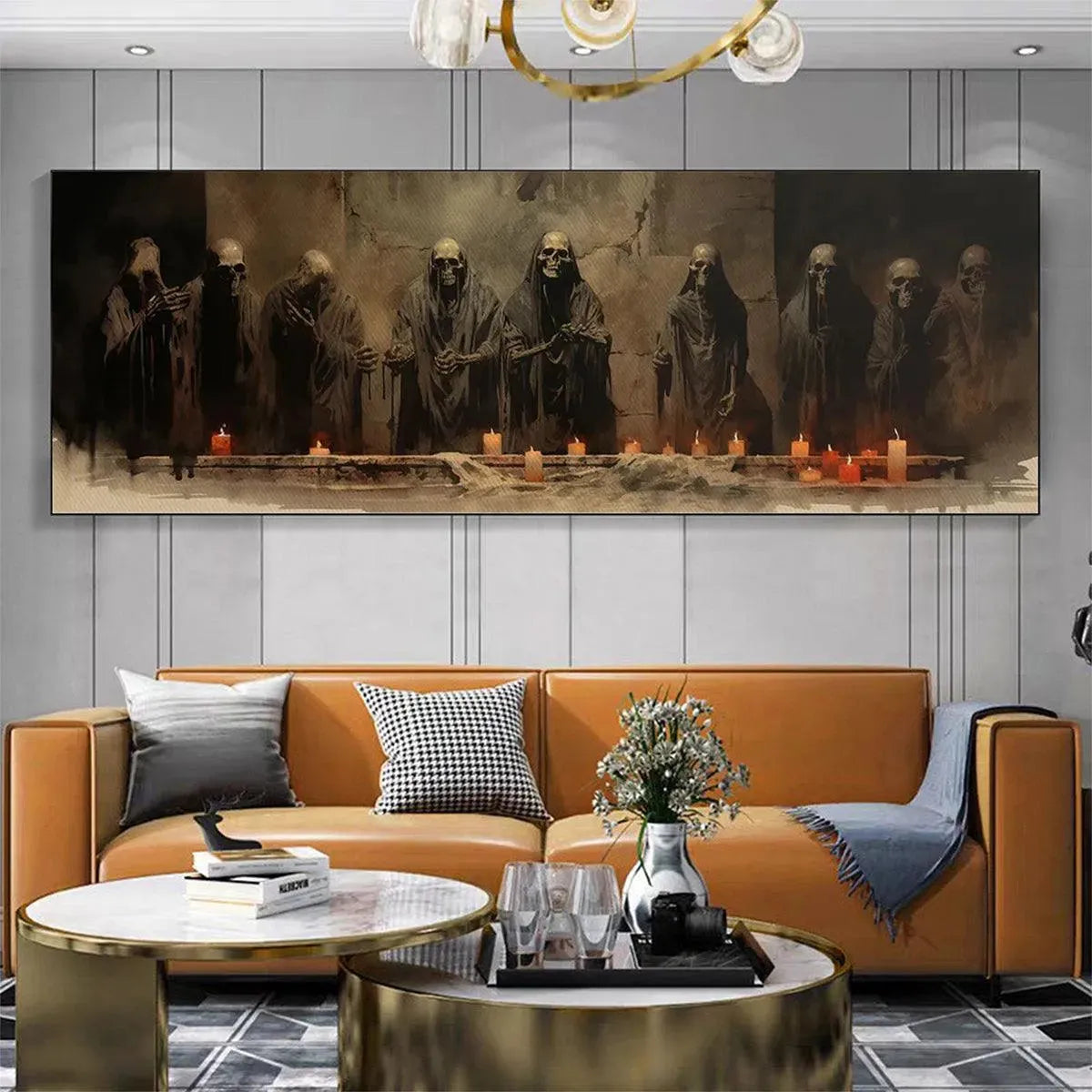 THE LAST SUPPER: Dark Art, Gothic Decor, Panoramic Wall Art - Image 2