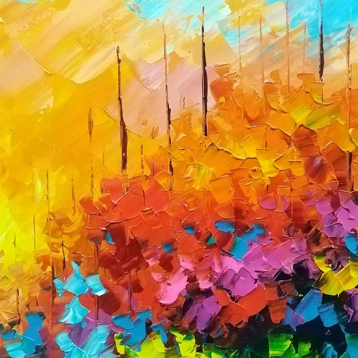 ENCHANTED RIVERVIEW: Colorful Landscape Painting - Image 3