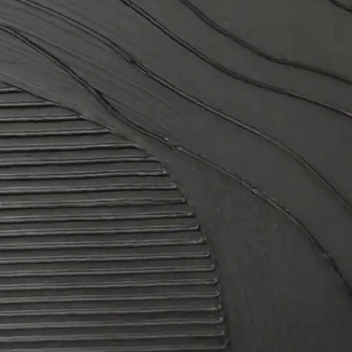 BLACK TEXTURE: Minimalist Textured Painting in Black - Image 2