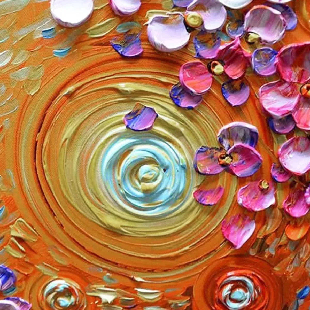 LILAC DREAM: Textured Floral Painting in Purple and Gold - Image 6