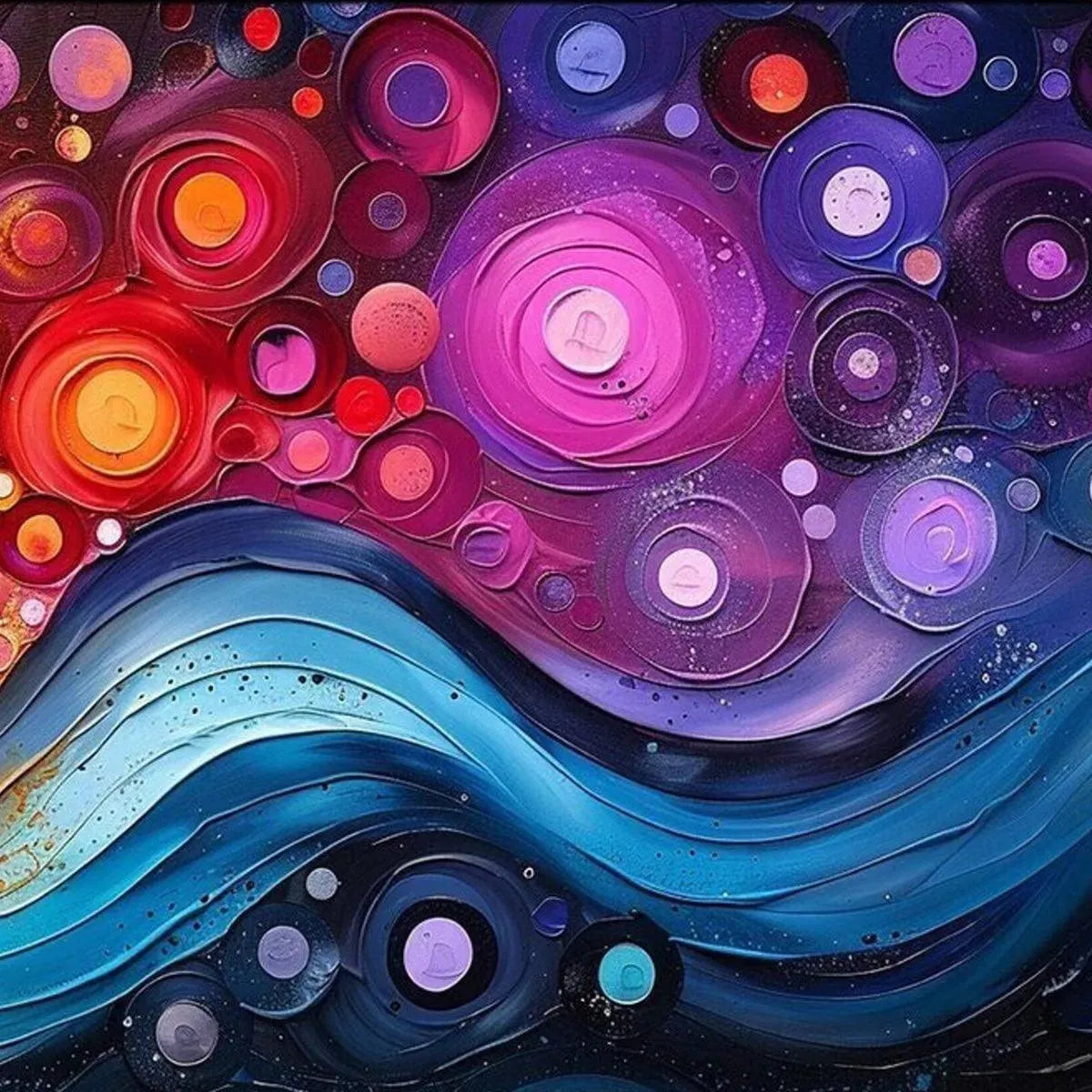 COSMIC WHIRL: Colorful Abstract Swirl Painting - Image 3