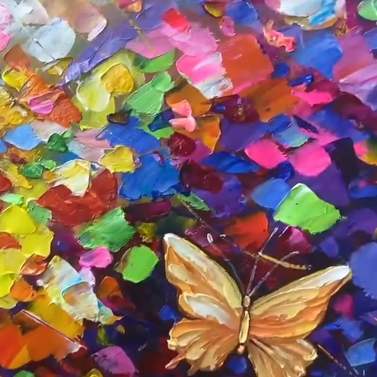BUTTERFLY FLIGHT: Colorful Butterfly Painting on Canvas - Image 3