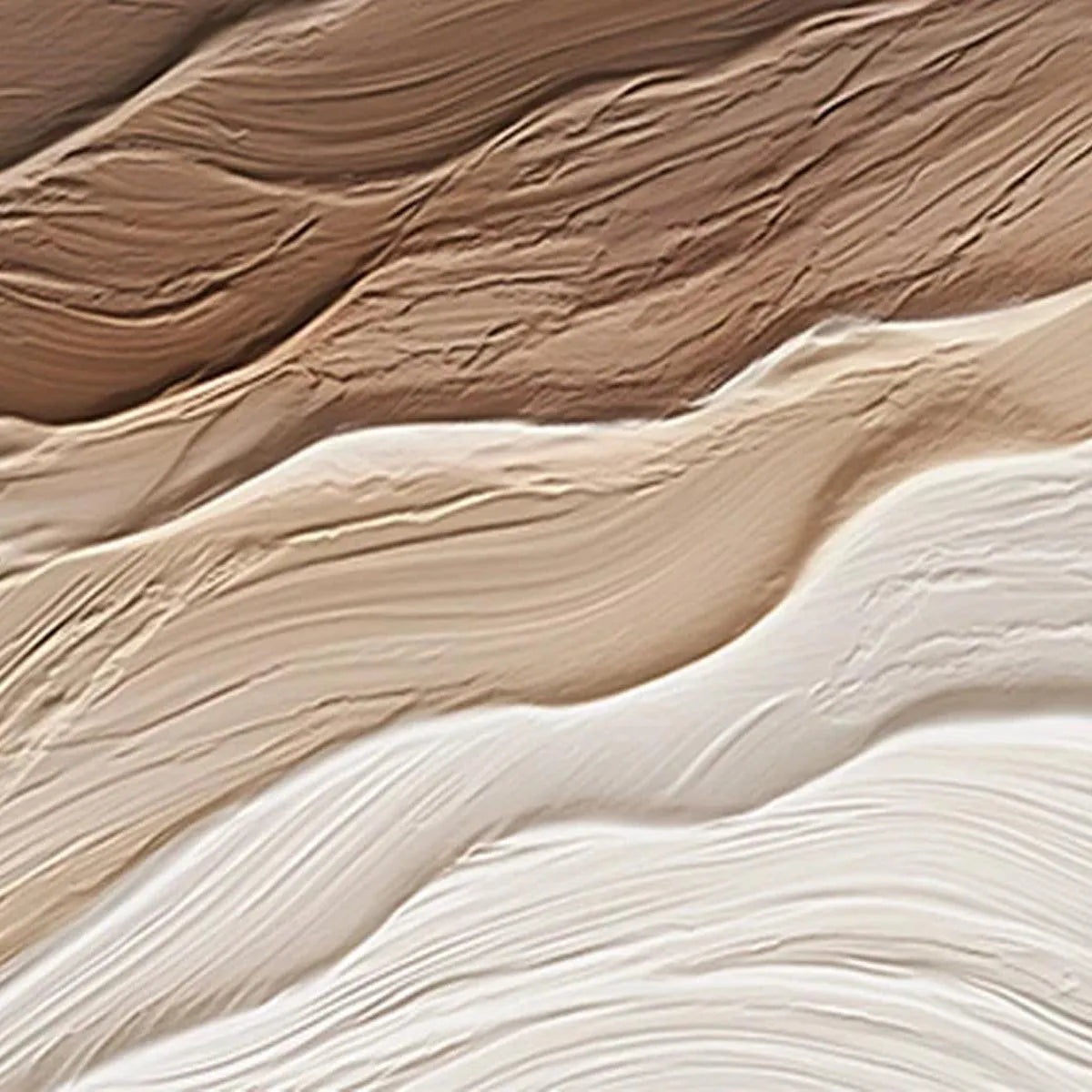 DESERT FLOW: Textured Abstract Landscape Painting in Brown and Beige - Image 3