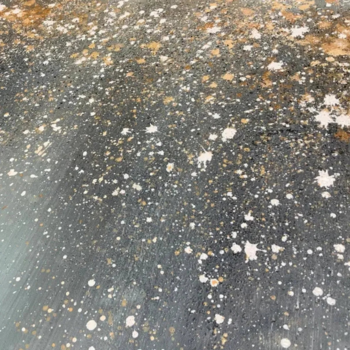 AURORA DUST: Textured Abstract Ocean Painting with Gold Accents - Image 3