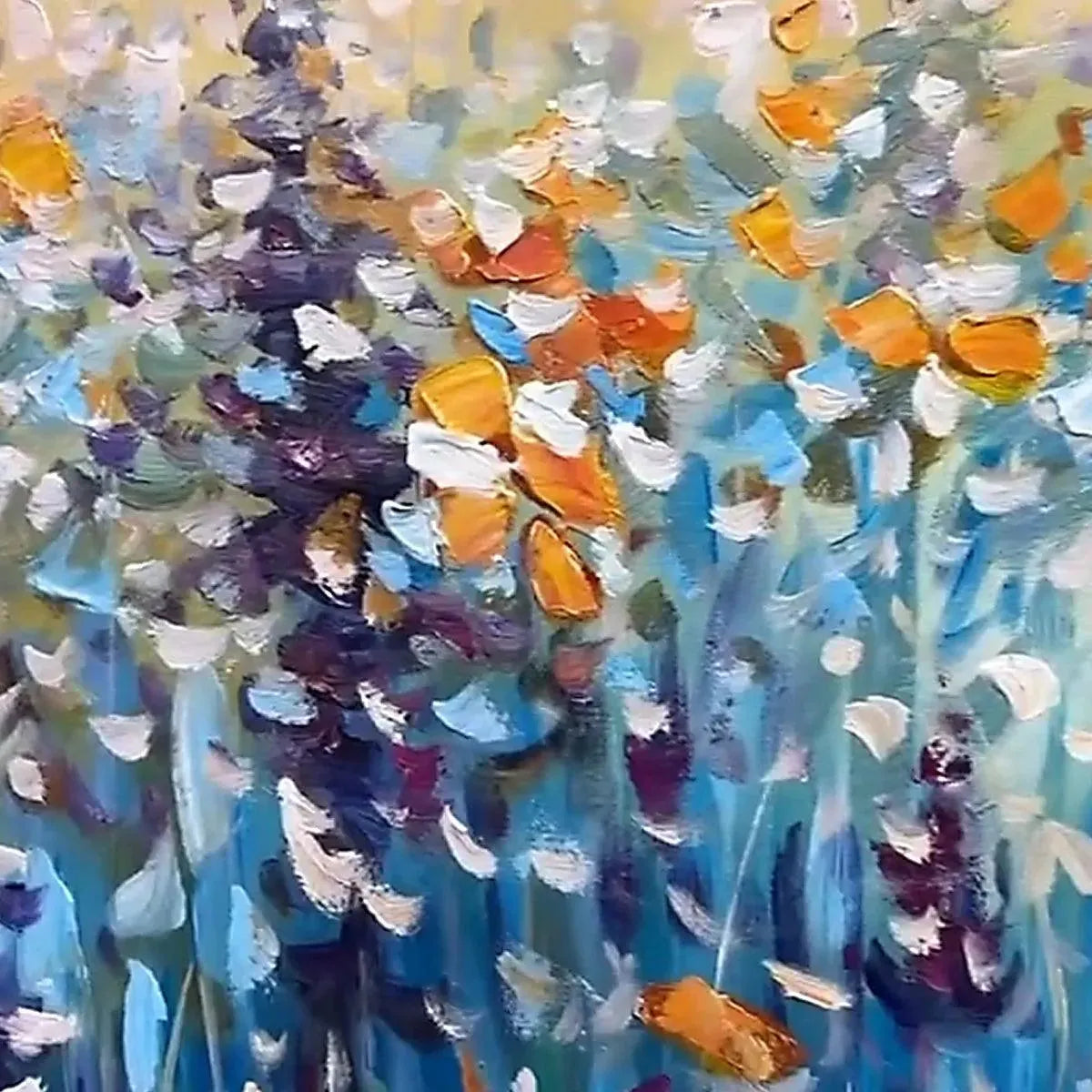 WILD MEADOW: Textured Impasto Wildflower Meadow Painting - Image 3