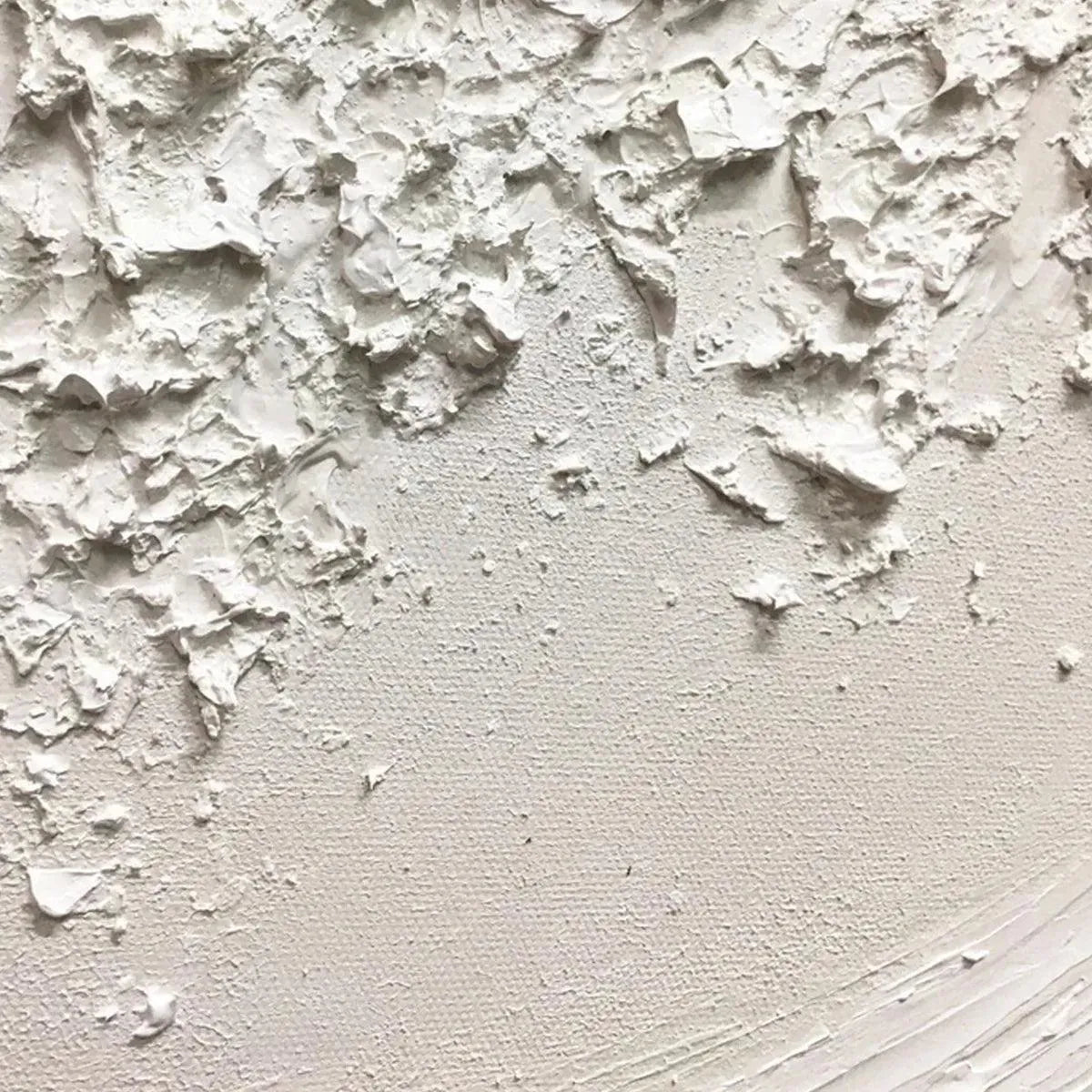WHITE WAVE: Textured Minimalist Ocean Wave Painting in White - Image 5