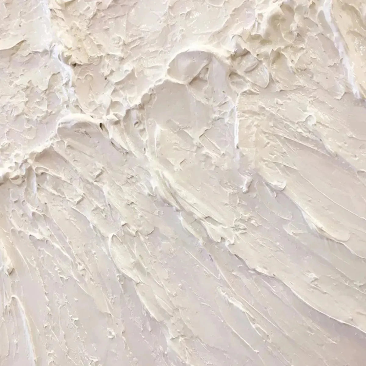 WHITE SANDS: Textured Minimalist Abstract Painting in White - Image 3