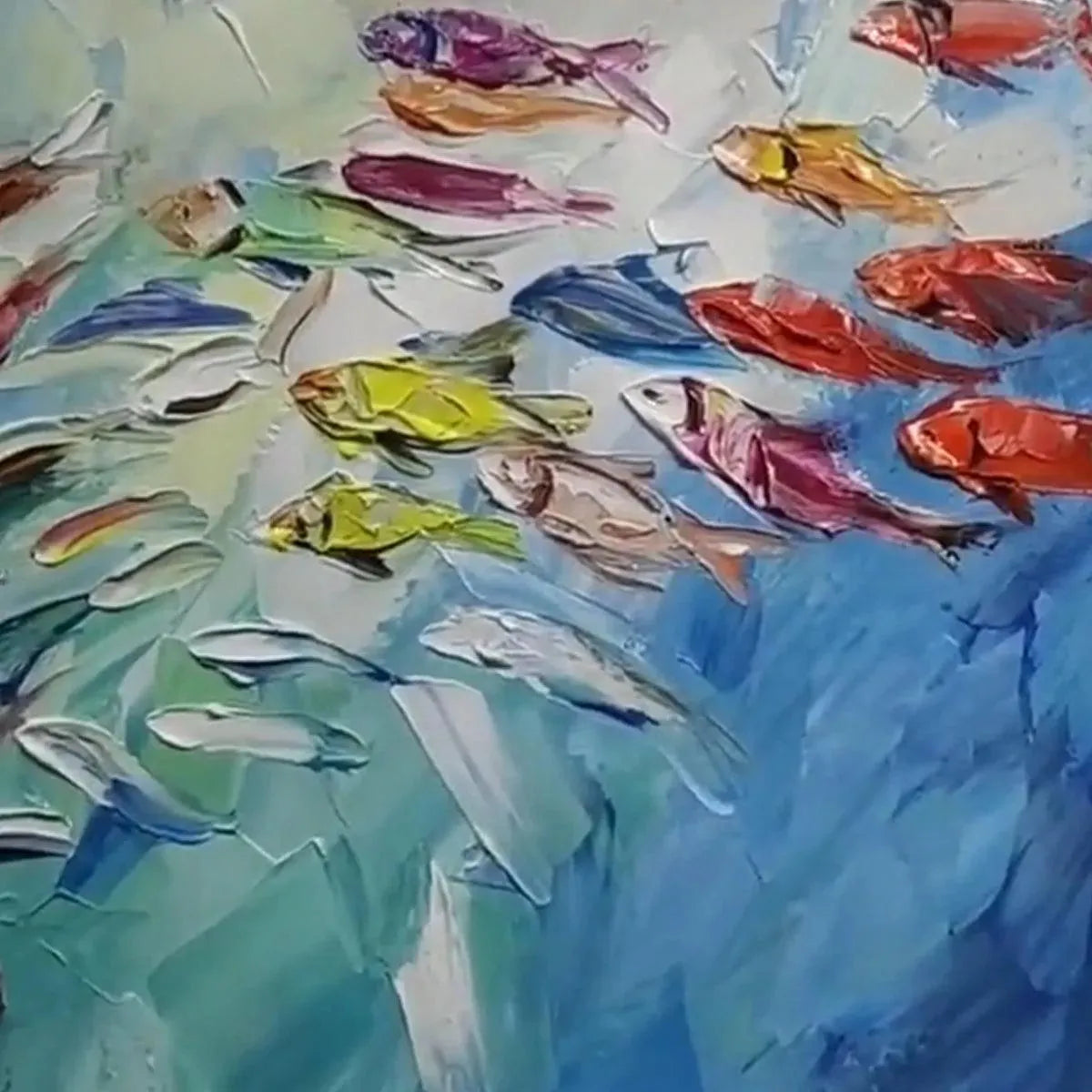 WHIRLPOOL OF FISH: Colorful School of Fish Painting - Image 7