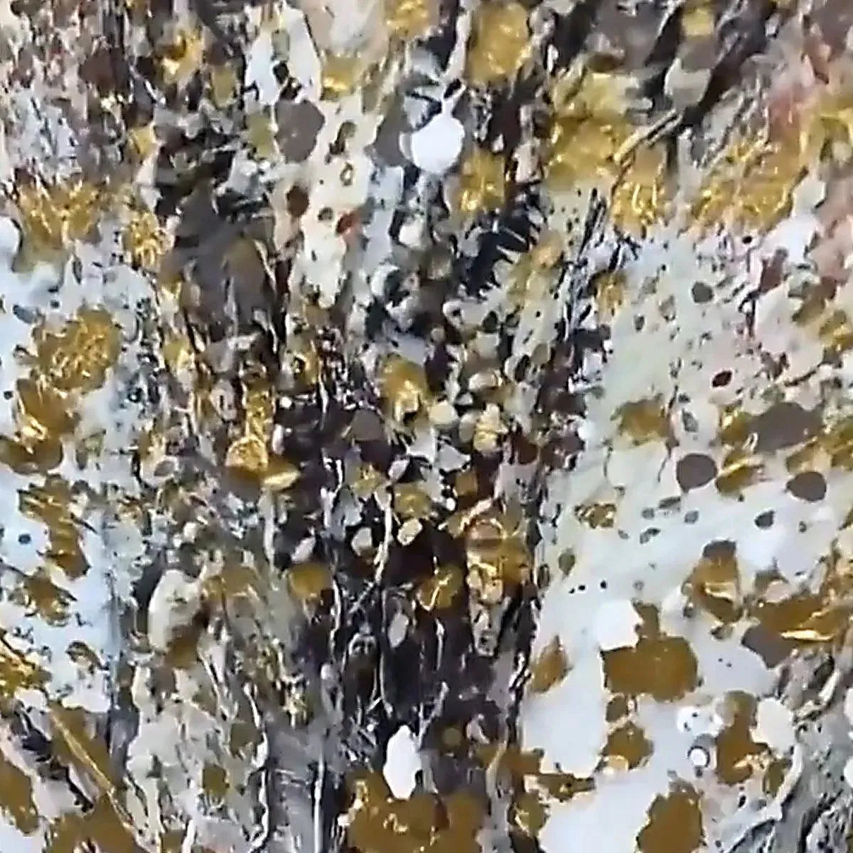 GOLDEN TREE: Textured Tree Painting in Gold and Grey - Image 3