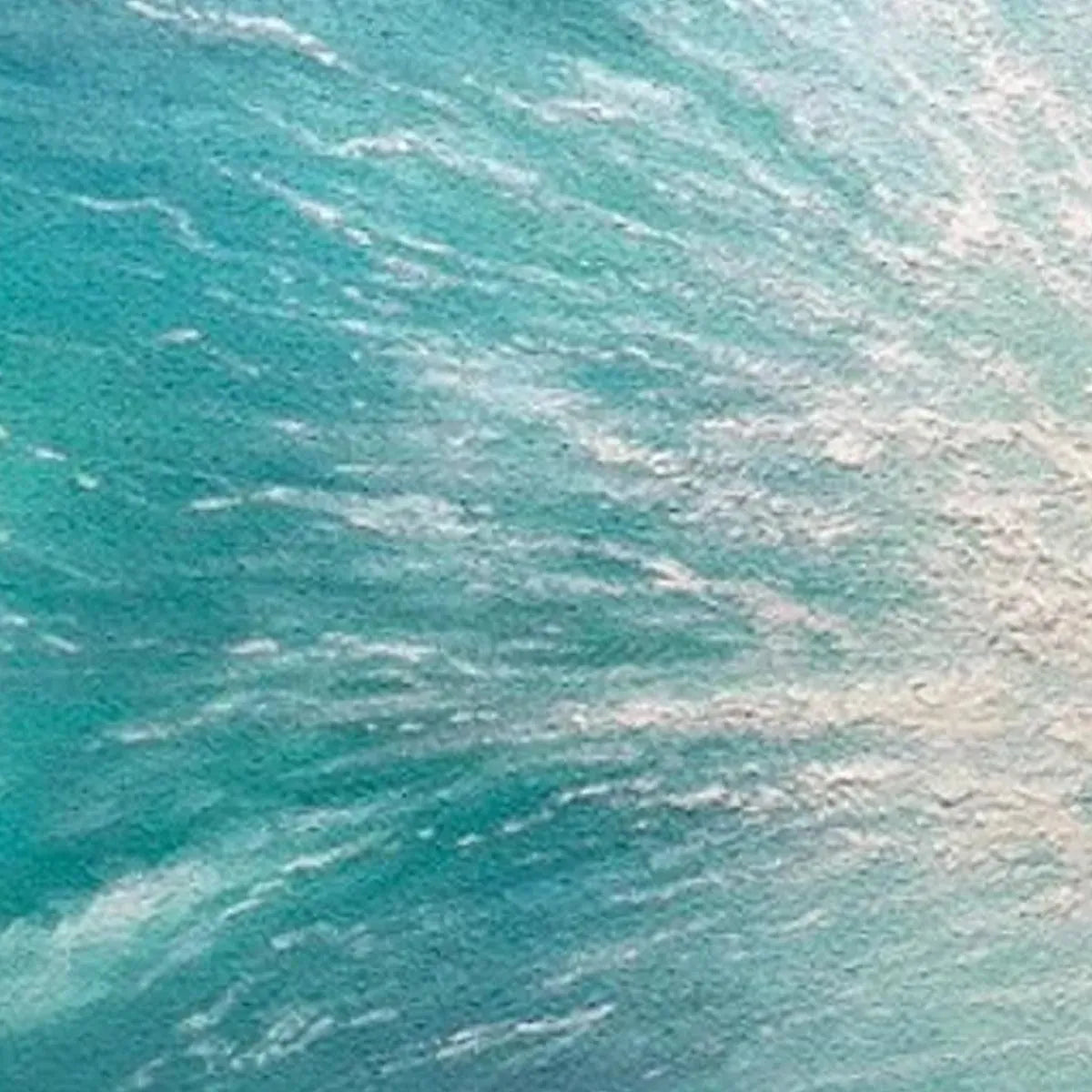 TURQUOISE CRASH: Textured Abstract Seascape Painting in Teal and Black - Image 3
