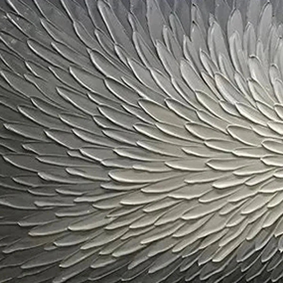 SILVER SWIRL: Textured Abstract Painting in Grey and White - Image 3