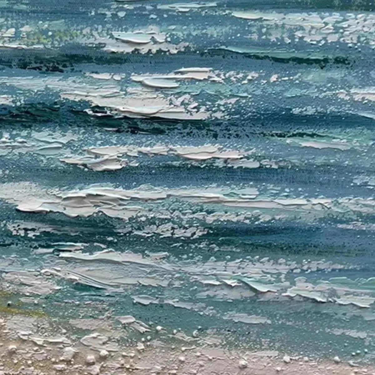 RED BOAT AT THE SHORE: Tranquil Coastal Landscape Painting - Image 5