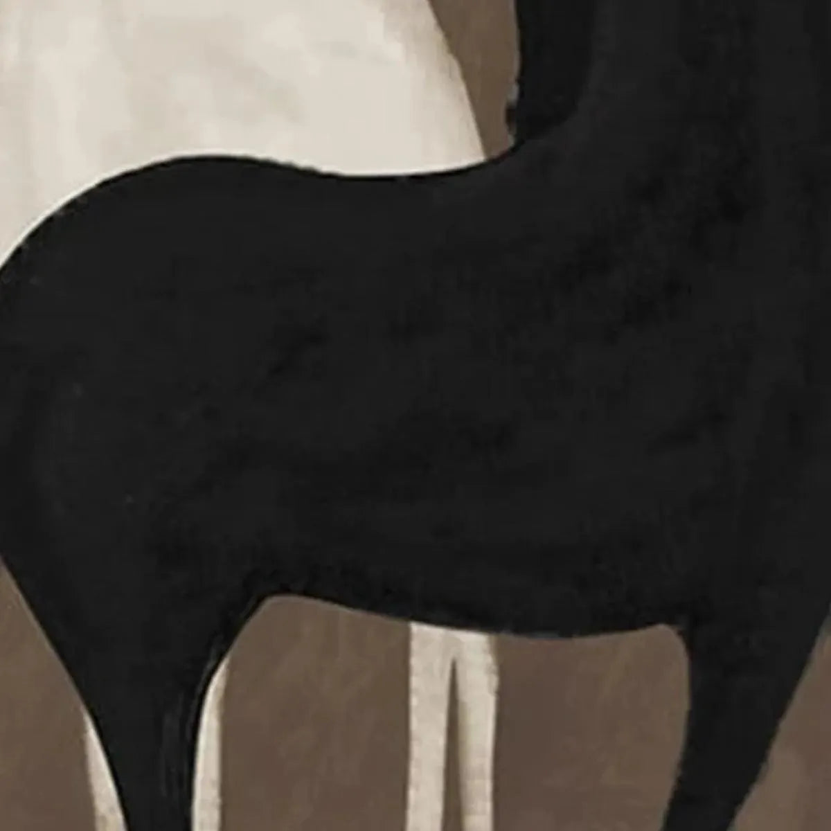 TWO HORSES ON BROWN: Minimalist Horse Painting, Vertical Wall Art - Image 5
