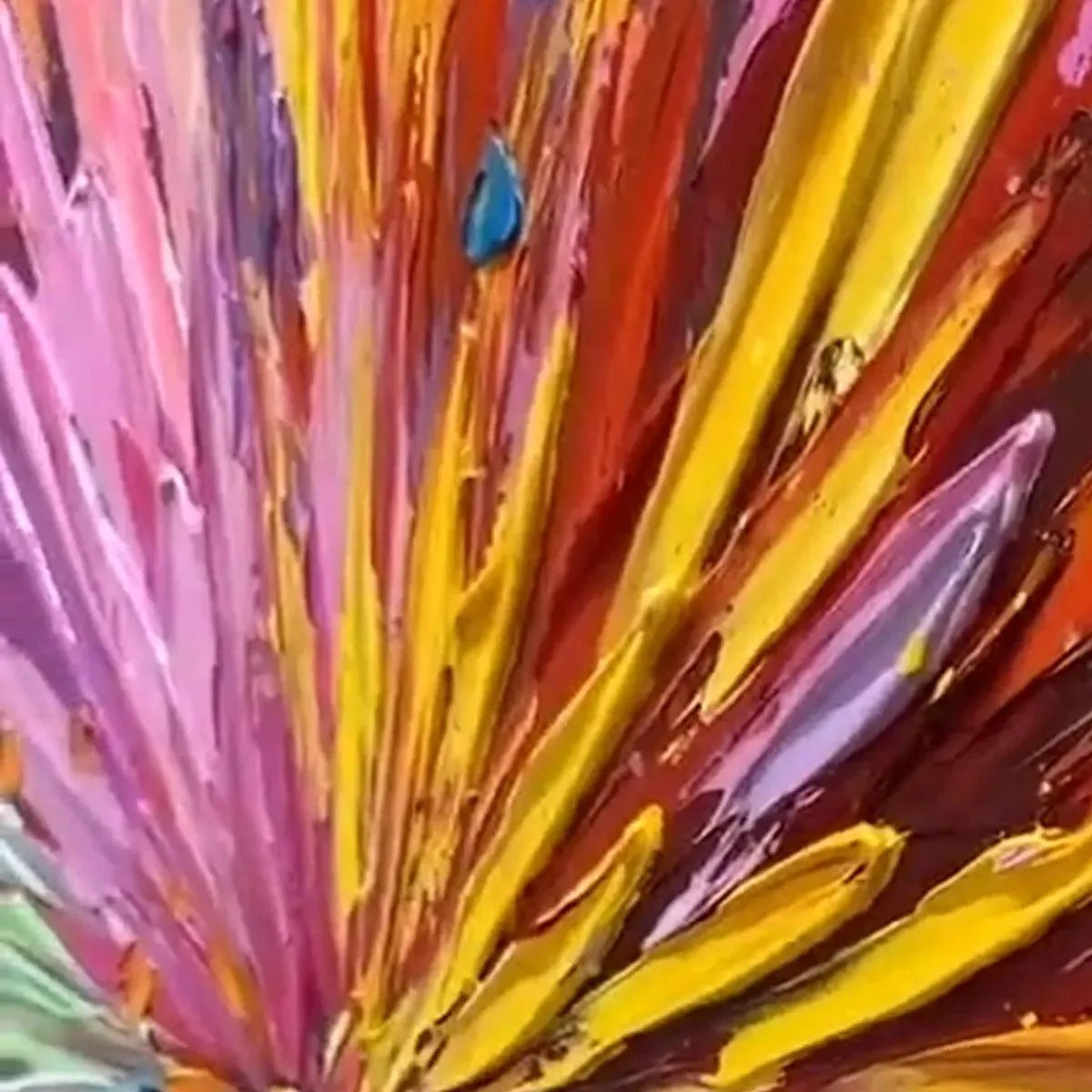COLOR EXPLOSION: Textured Impasto Abstract Painting in Rainbow Colors - Image 3