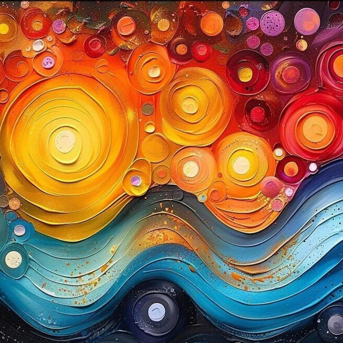 COSMIC WHIRL: Colorful Abstract Swirl Painting - Image 6