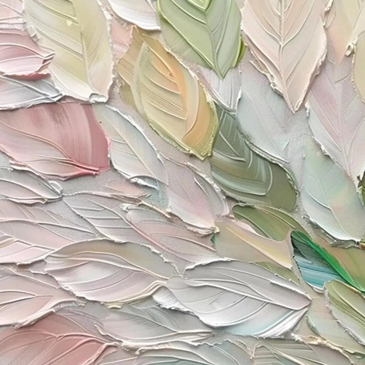 PASTEL DREAM: Square Textured Impasto Floral Painting - Image 7