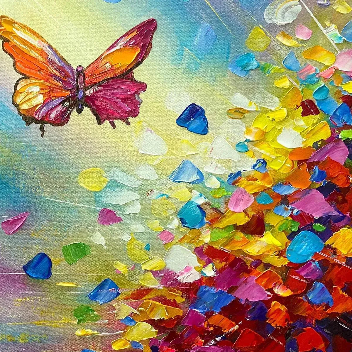 BUTTERFLY FLIGHT: Colorful Butterfly Painting on Canvas - Image 5