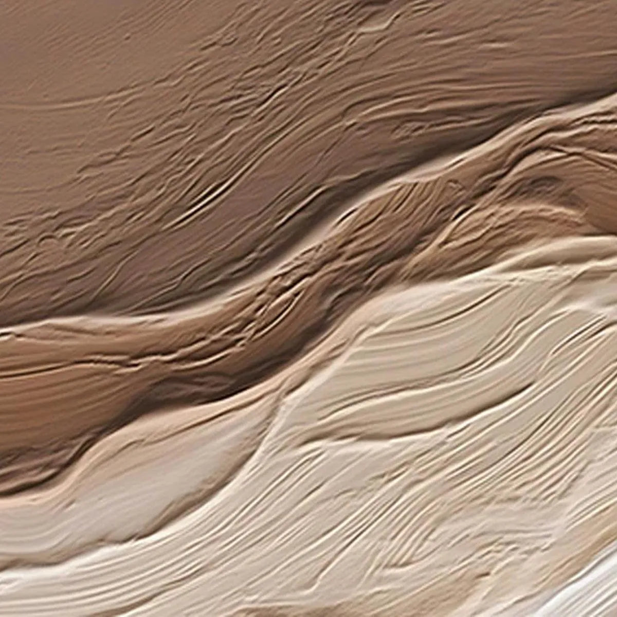 DESERT FLOW: Textured Abstract Landscape Painting in Brown and Beige - Image 5