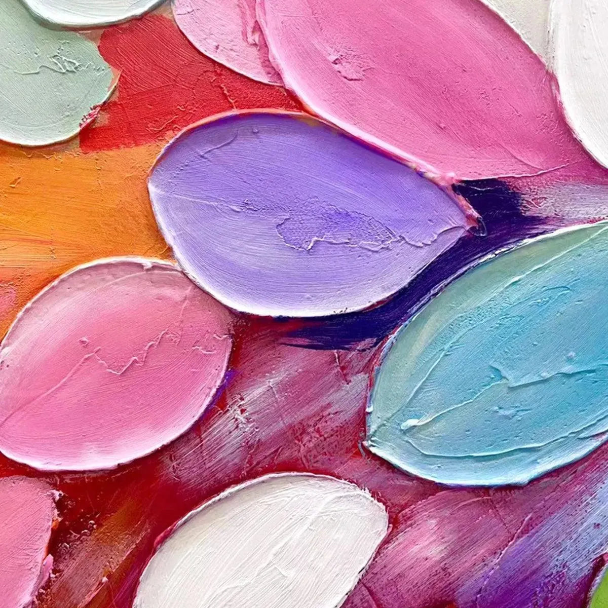 RAINBOW BURST: Textured Abstract Painting in Rainbow Colors - Image 3