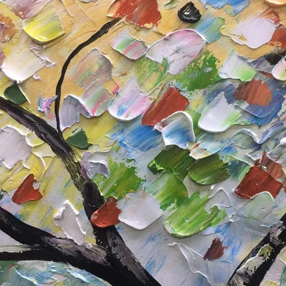 RAINBOW TREE: Textured Impasto Tree Painting in Vibrant Colors - Image 8
