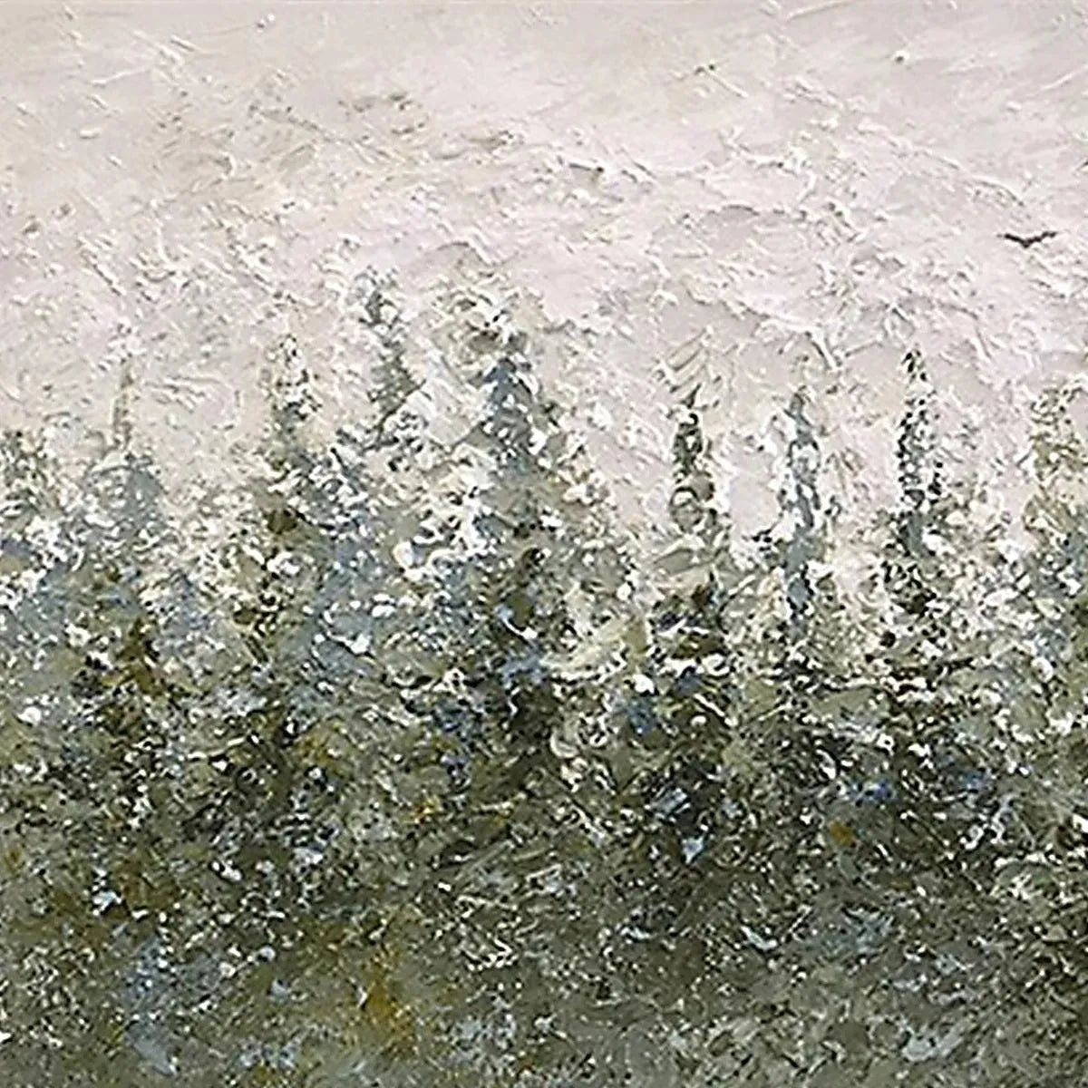 MISTY FOREST: Textured Atmospheric Forest Landscape Painting - Image 5