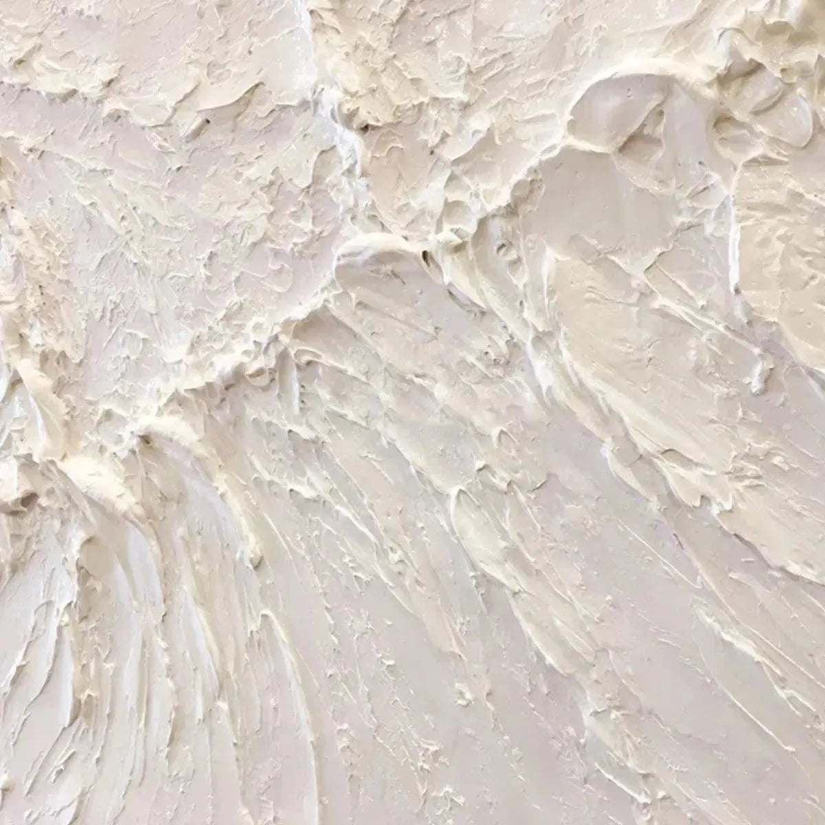 WHITE SANDS: Textured Minimalist Abstract Painting in White - Image 5