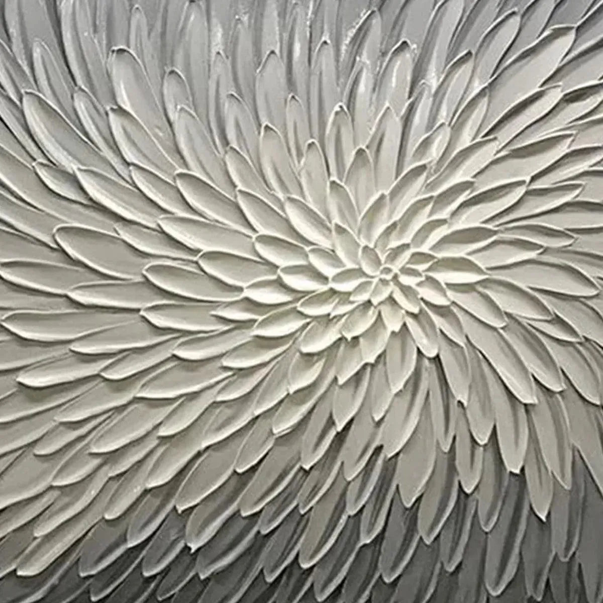 SILVER SWIRL: Textured Abstract Painting in Grey and White - Image 6