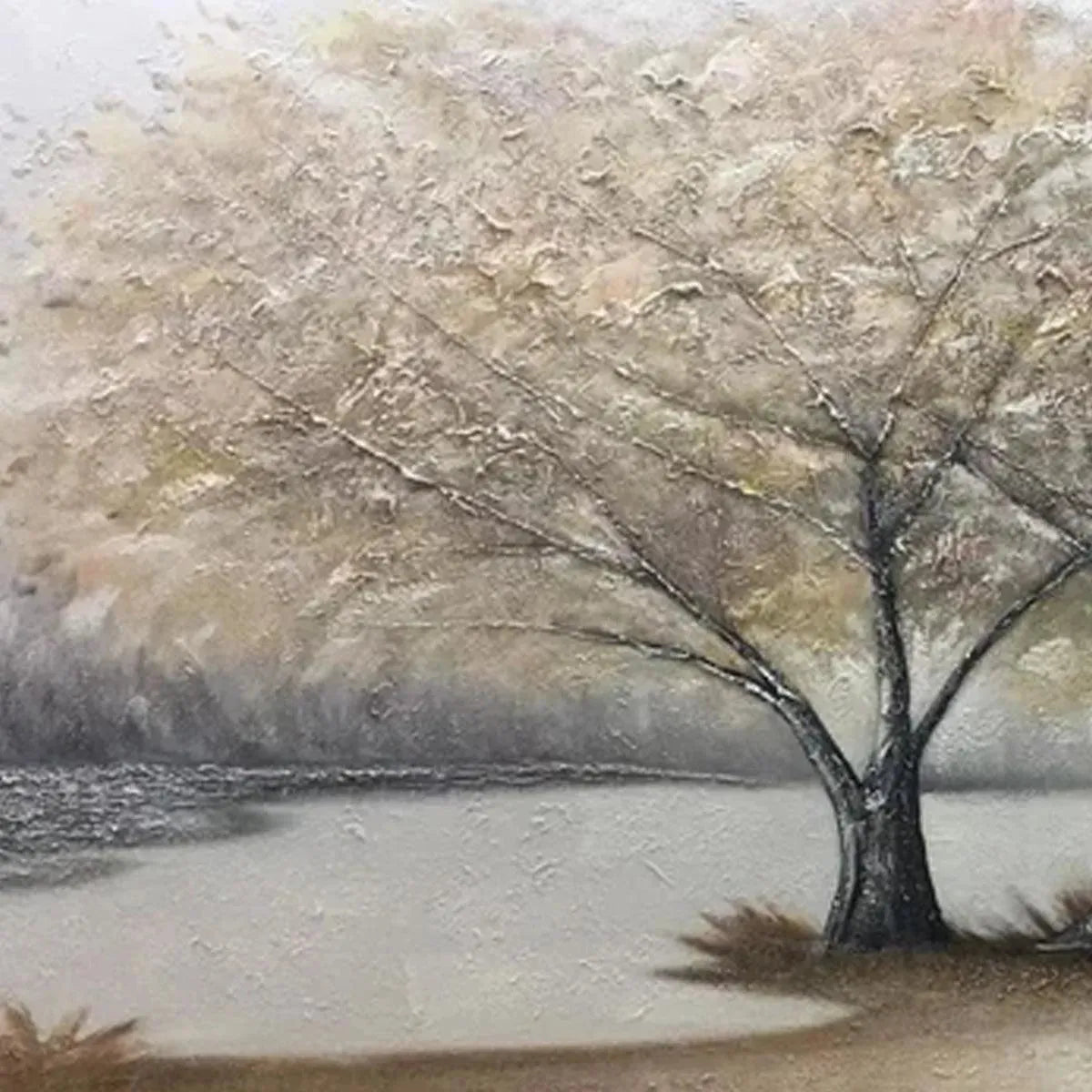 TWILIGHT TREES: Serene Landscape Painting of Trees by the Water - Image 8