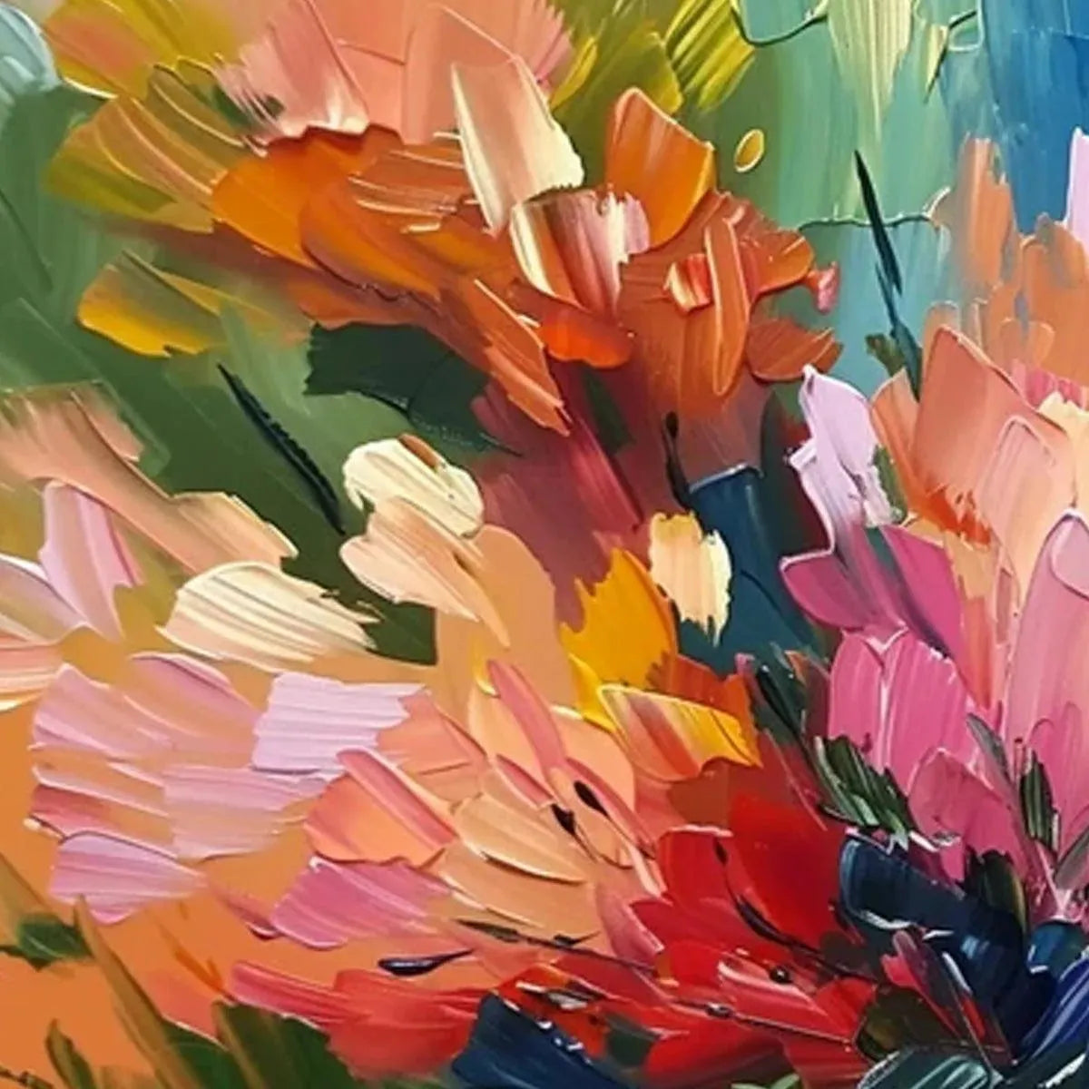 SUMMER BOUQUET: Impressionistic Floral Painting in Vibrant Colors - Image 5