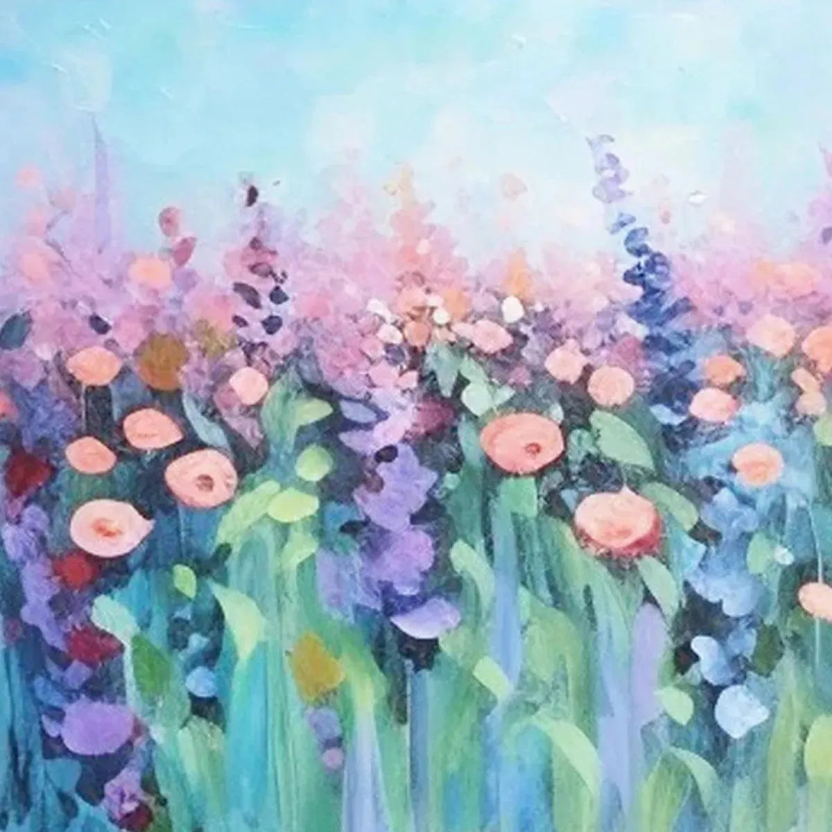 PASTEL MEADOW: Impressionistic Floral Landscape Painting - Image 6