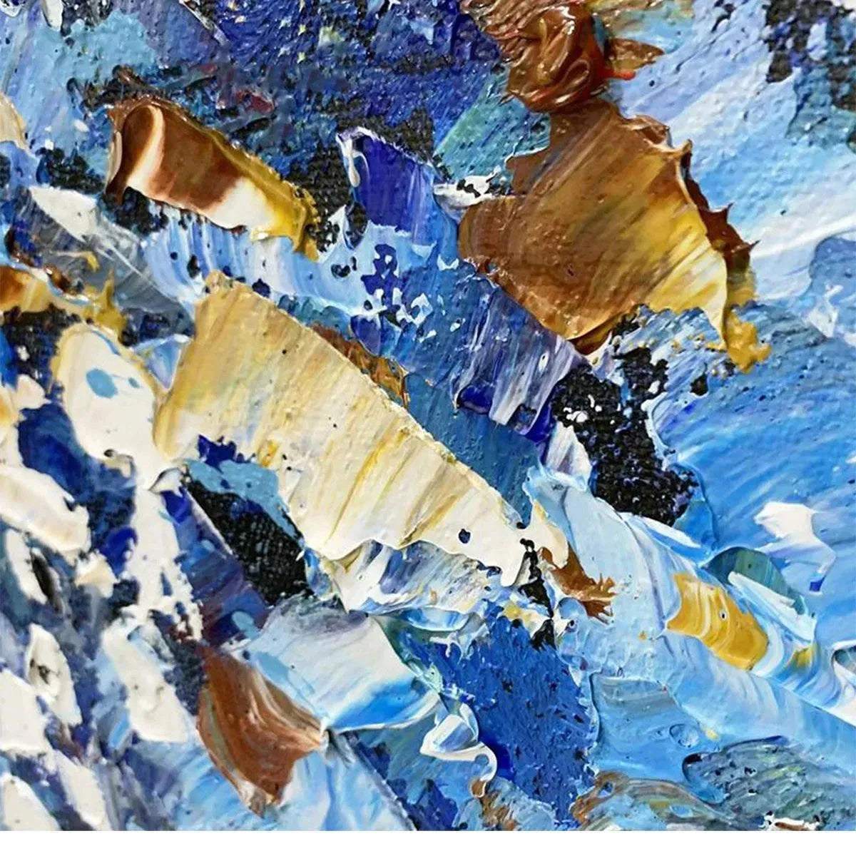 BLUE DUNES: Coastal Landscape Painting with Blue Flowers - Image 3