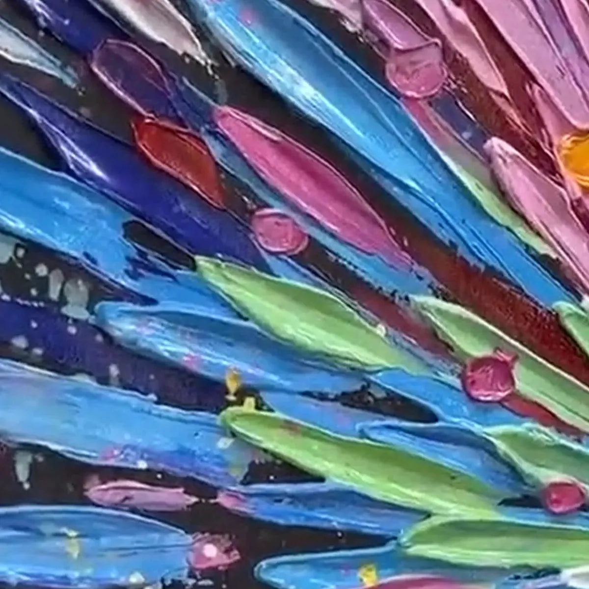 COLOR EXPLOSION: Textured Impasto Abstract Painting in Rainbow Colors - Image 5
