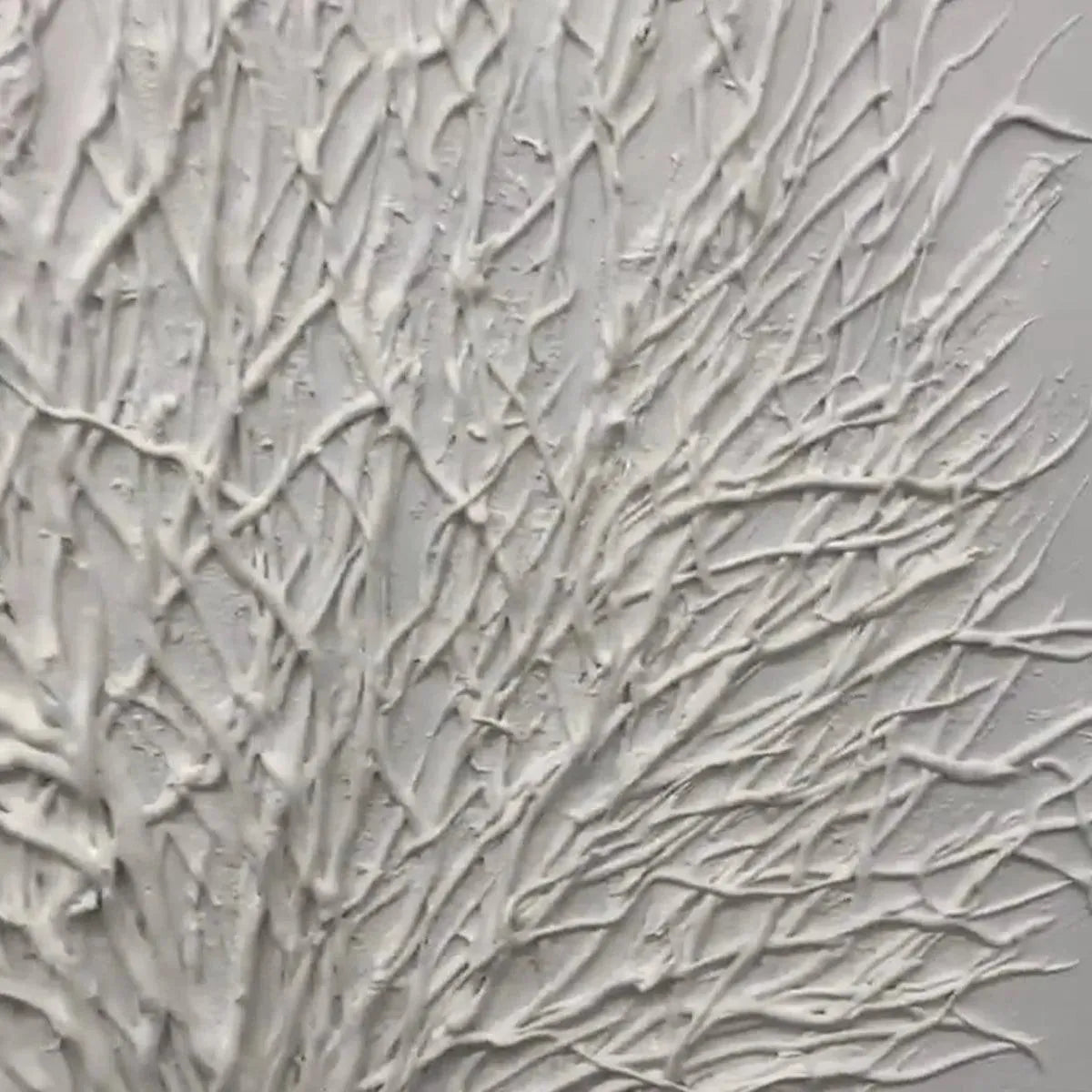 WHITE TEXTURED TREE: Textured Floral Wall Art - Image 5