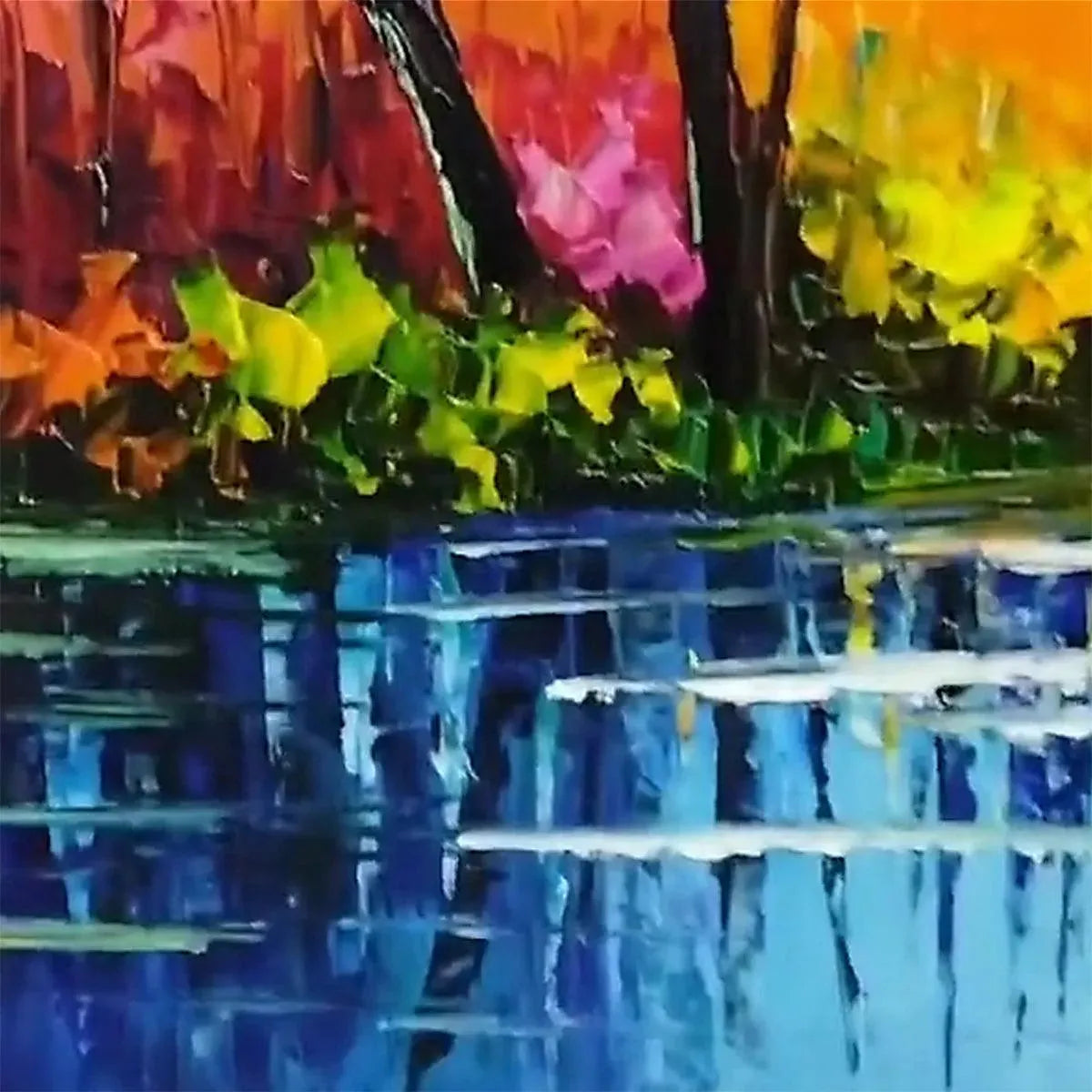 ENCHANTED RIVERVIEW: Colorful Landscape Painting - Image 6