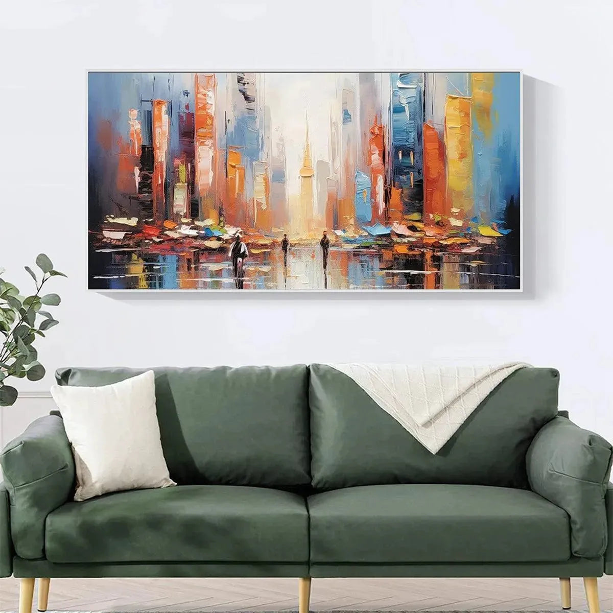 CITY MARKET: Colorful Cityscape Painting - Image 5