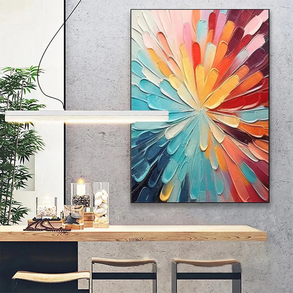 COLORFUL RADIANCE: Abstract Painting in Vibrant Colors - Image 4