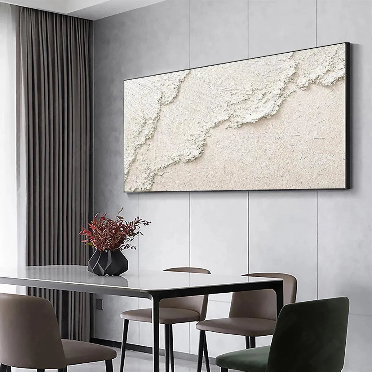WHITE CREST: Textured White Abstract Seascape Impasto Painting - Image 4
