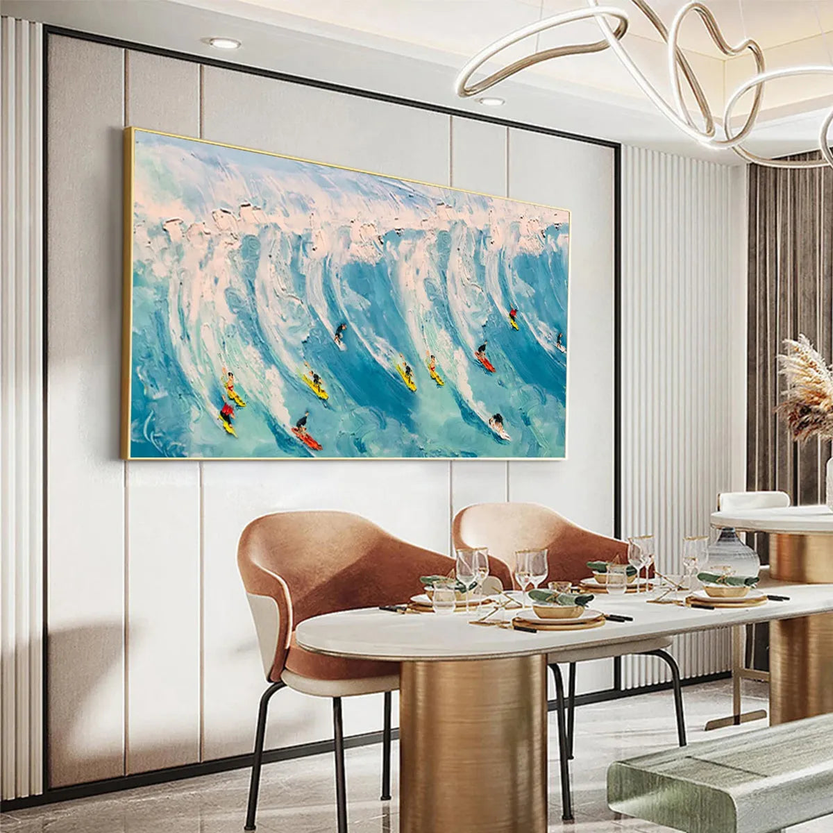 WAVE RIDERS: Ocean Painting of Surfers in Motion - Image 2