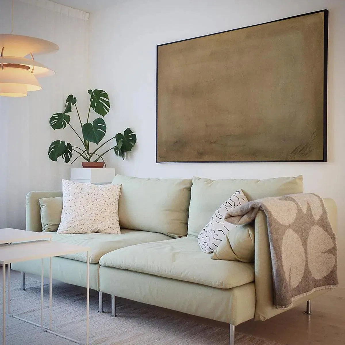 EARTHY MINIMALIST LANDSCAPE: Minimalist Abstract Painting in Brown - Image 4