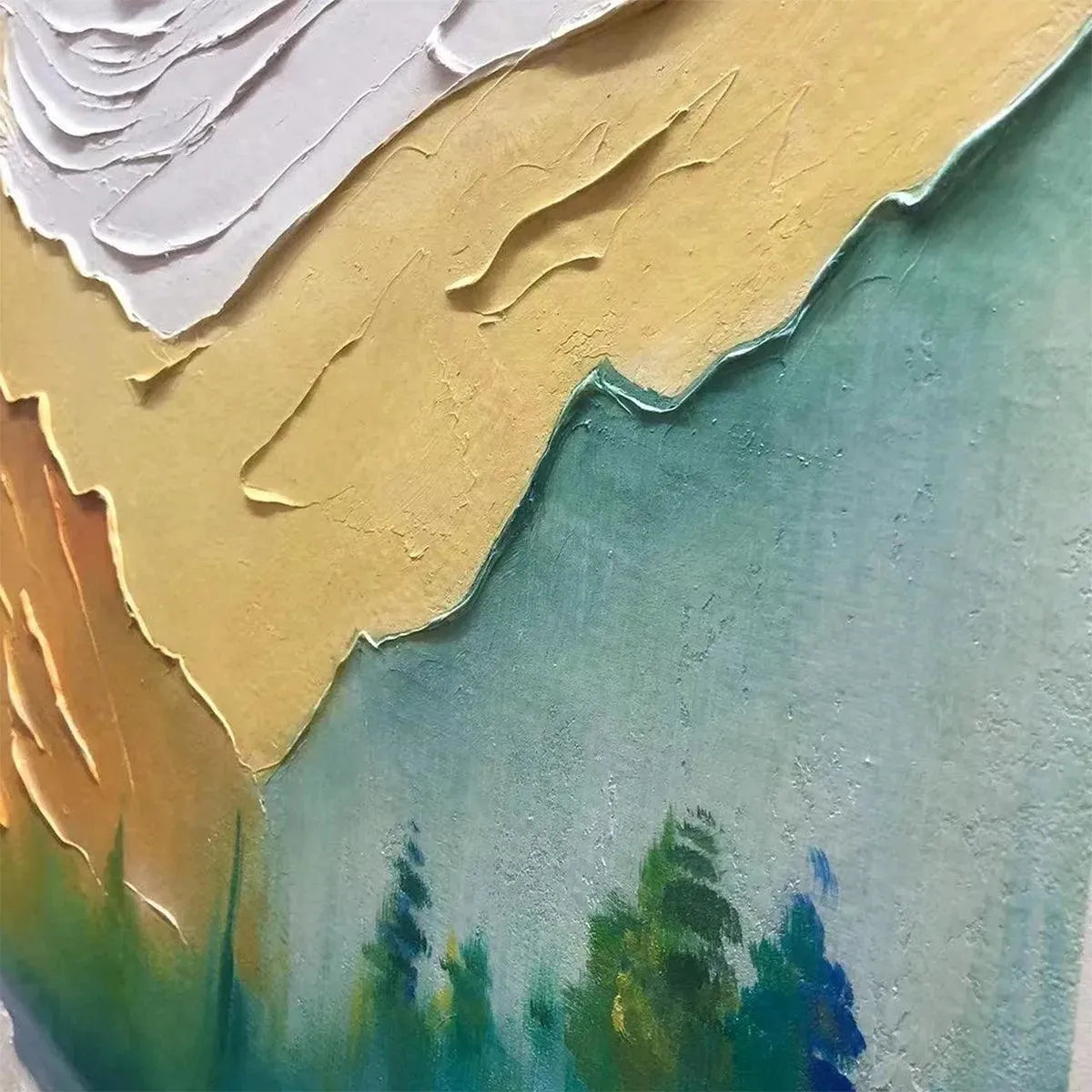 AUTUMN VALLEY: Textured Landscape Painting - Image 3