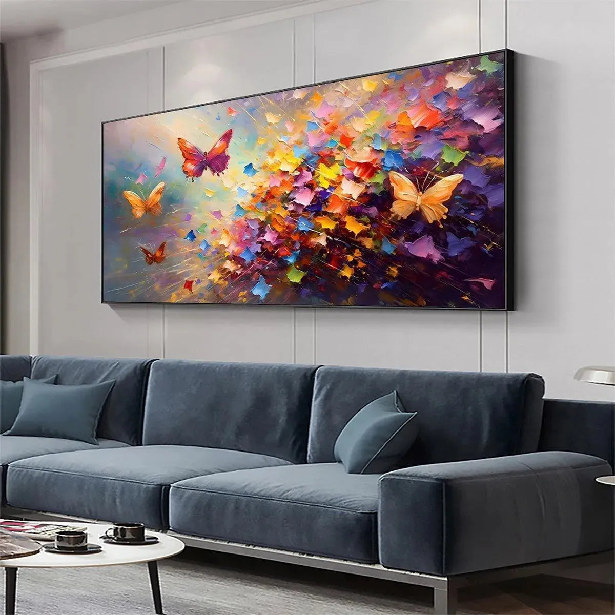 BUTTERFLY FLIGHT: Colorful Butterfly Painting on Canvas - Image 4