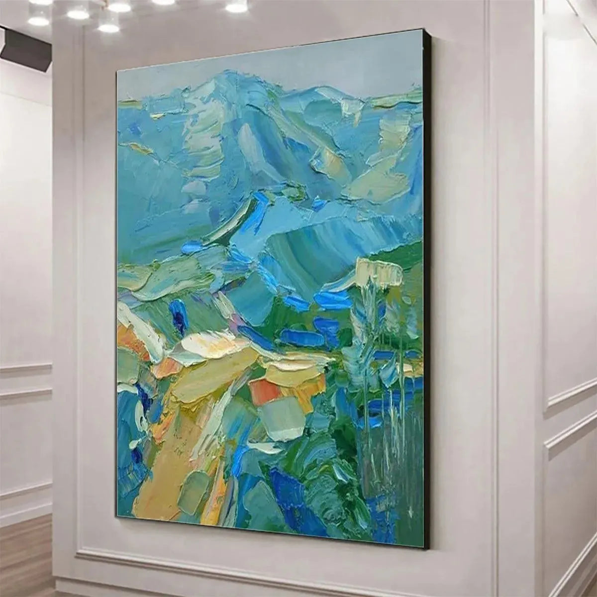 BLUE RIDGE MOUNTAINS: Textured Impasto Mountain Landscape Painting - Image 4
