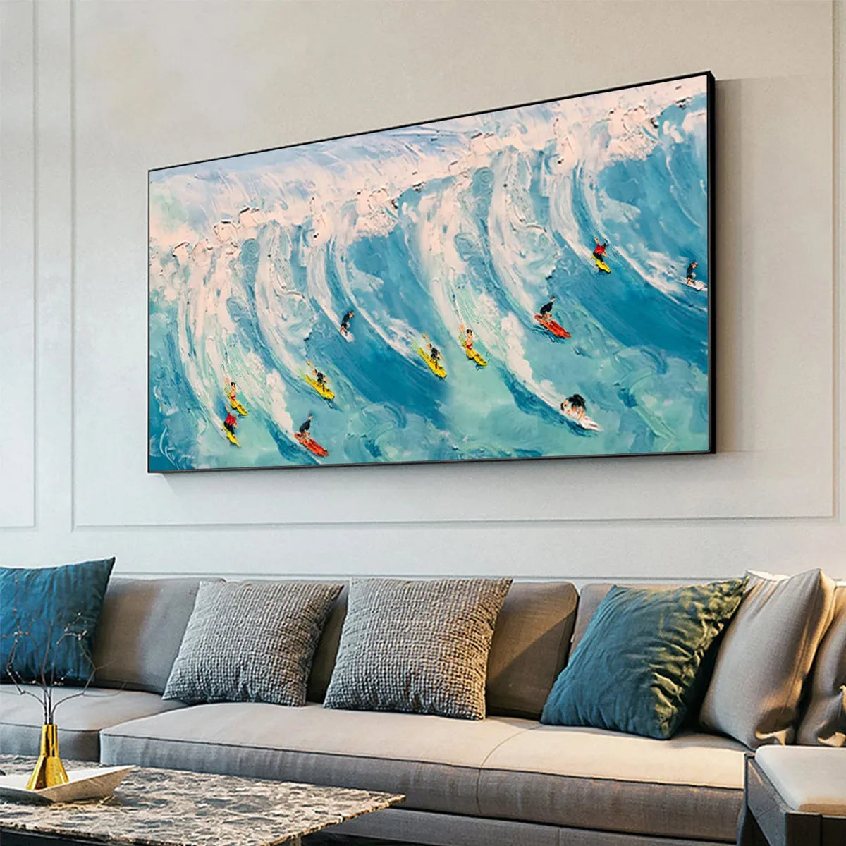 WAVE RIDERS: Ocean Painting of Surfers in Motion - Image 6