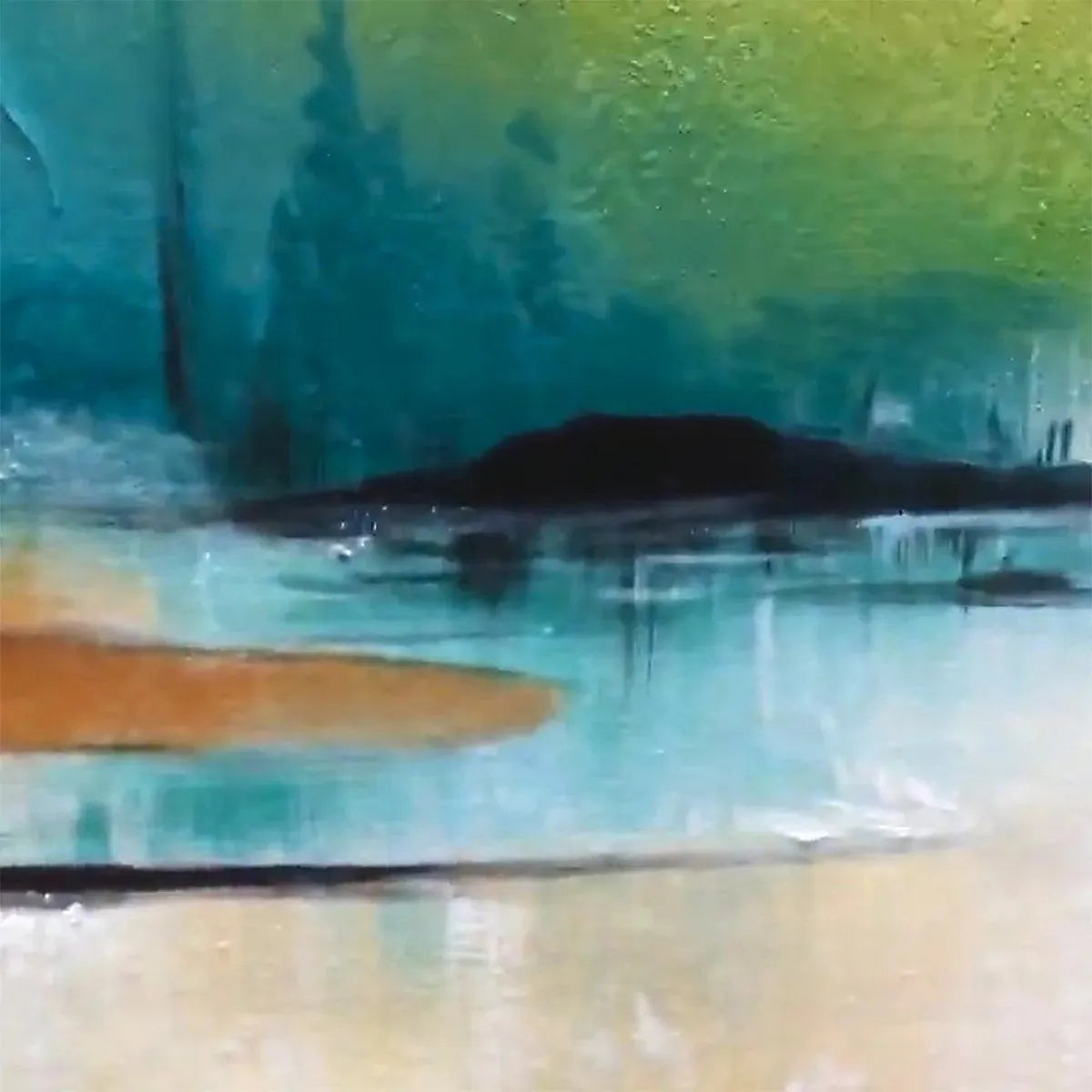 AUTUMN VALLEY: Textured Landscape Painting - Image 5