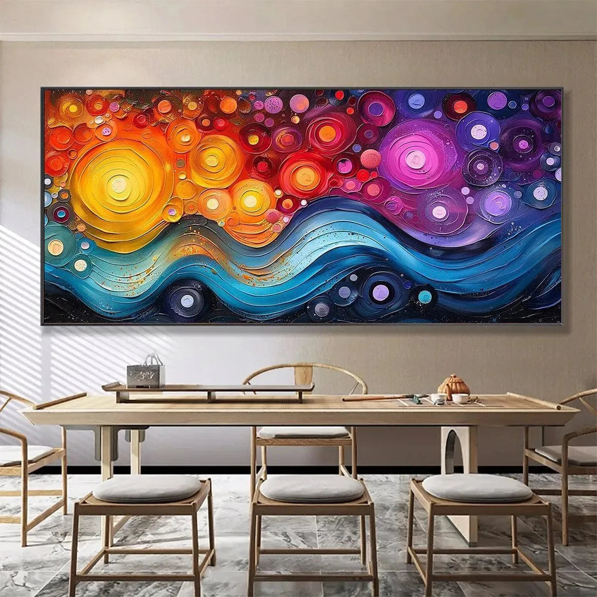 COSMIC WHIRL: Colorful Abstract Swirl Painting - Image 2