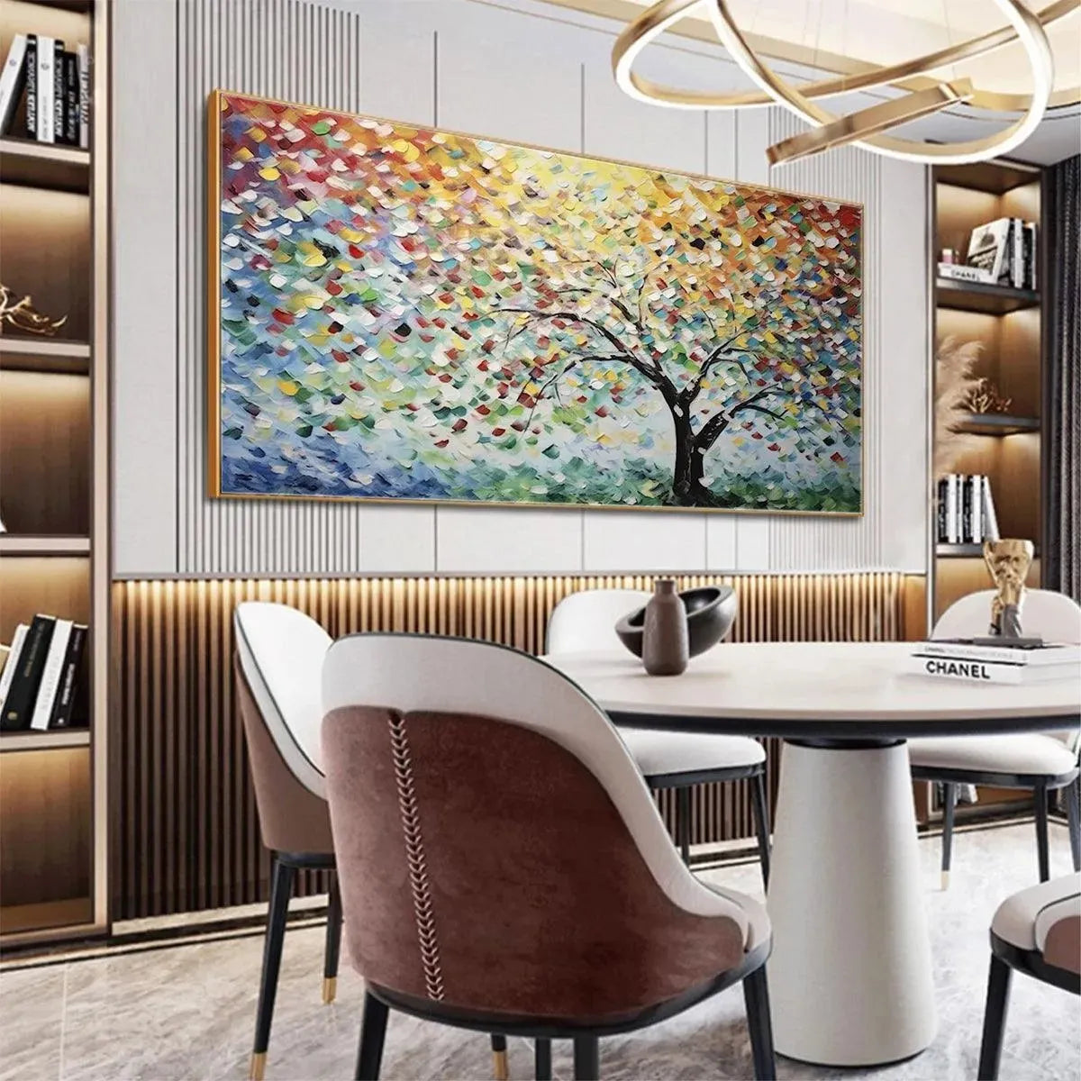 RAINBOW TREE: Textured Impasto Tree Painting in Vibrant Colors - Image 10