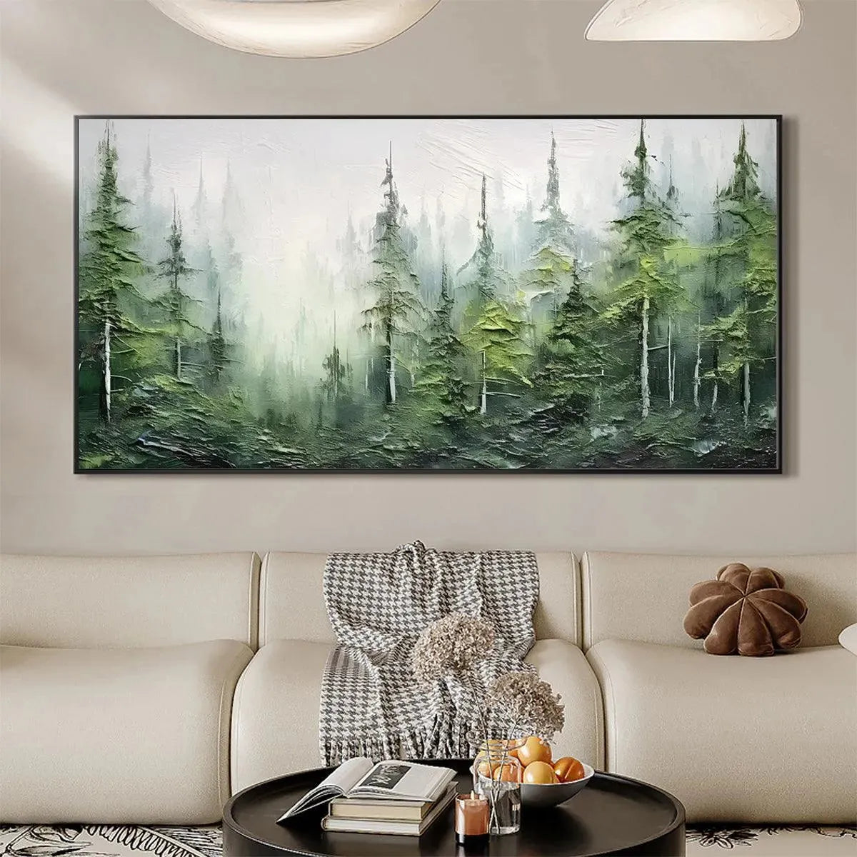 EMERALD FOREST: Textured Atmospheric Forest Landscape Painting - Image 7