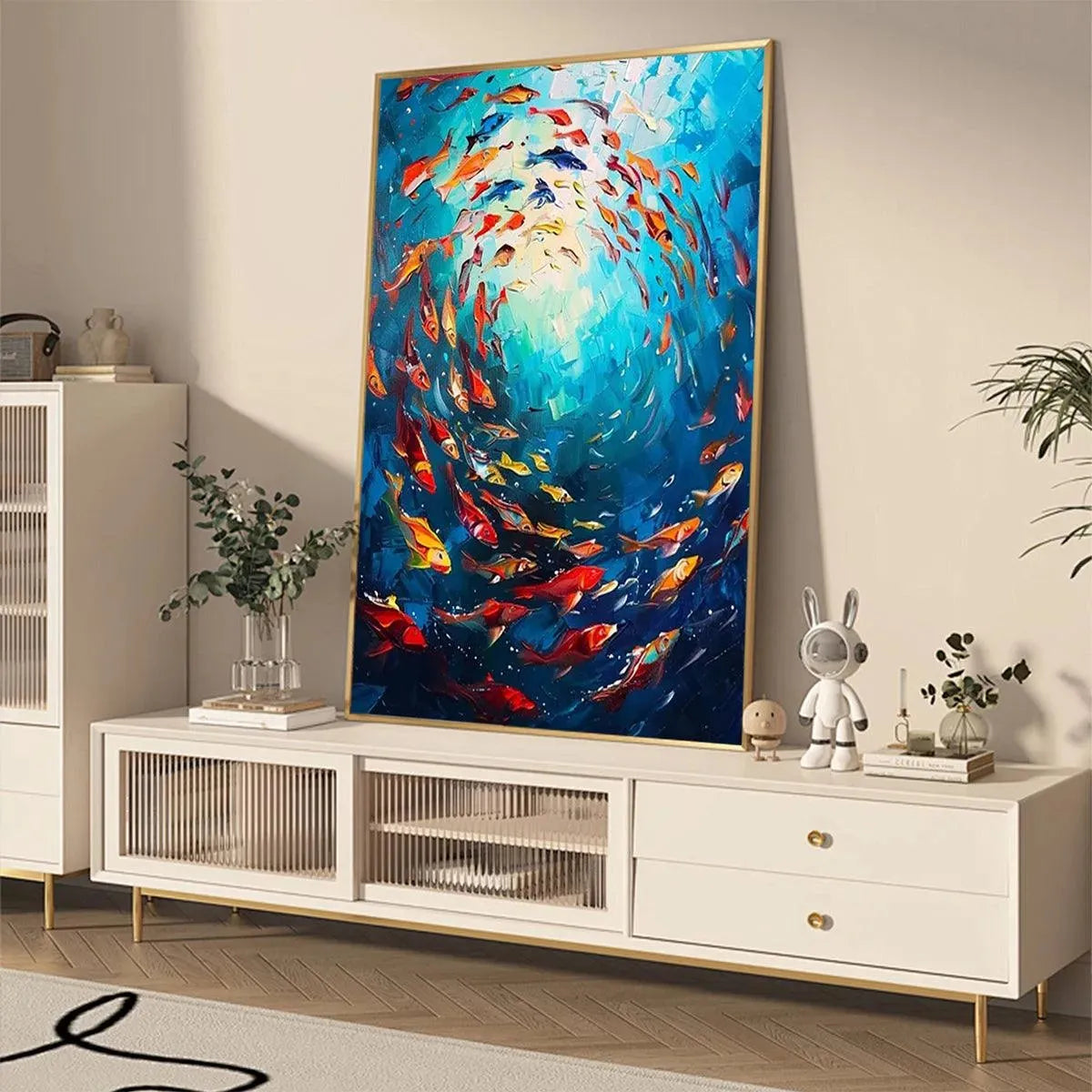 CORAL REEF DANCE: Vibrant Painting of Colorful Fish - Image 6